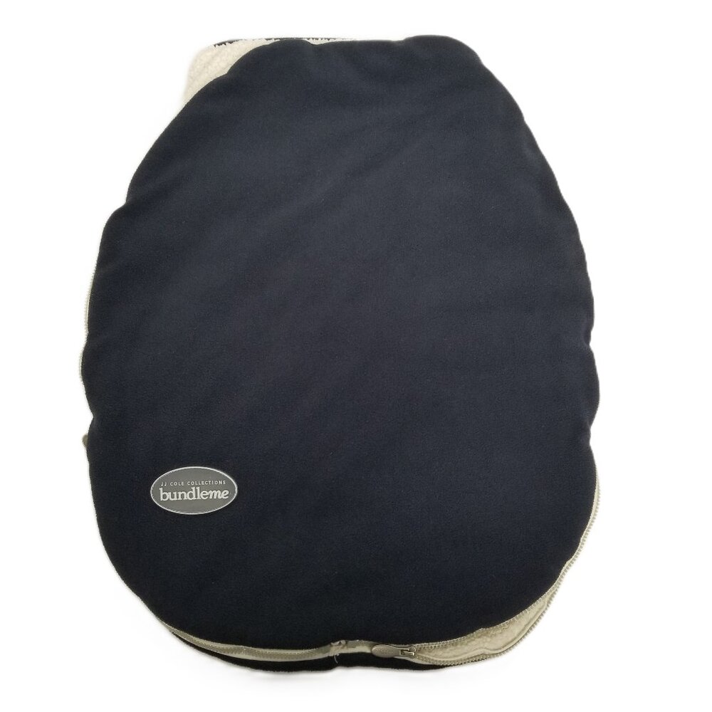 JJ Cole BundleMe Infant Car Seat Cover Navy Sherpa Winter Baby Bunting